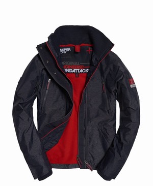 Superdry Polar SD-Windattacker Férfi Kabát Sötétkék/Világos Piros | JNSLC2197